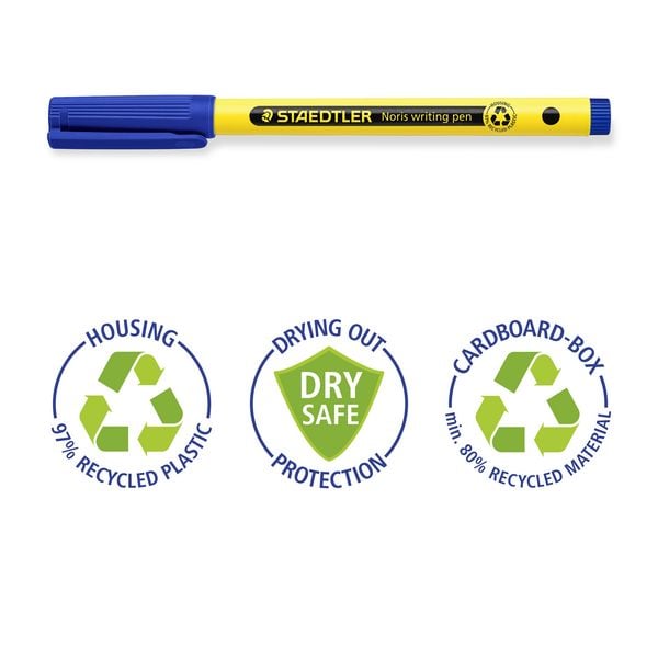 Produktbild: STAEDTLER Noris&reg; writing pen 307, 4 x Fineliner, schwarz, 307-9 BK4