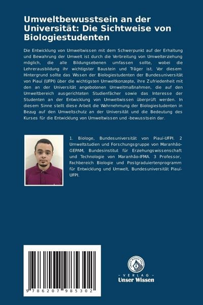 Produktbild: Umweltbewusstsein an der Universit&auml;t: Die Sichtweise von Biologiestudenten