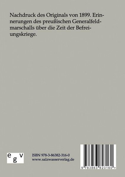 Produktbild: Denkw&uuml;rdigkeiten und Erinnerungen 1771-1813