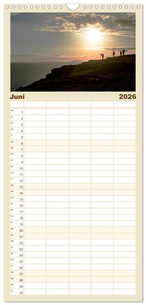 Produktbild: Familienplaner 2026 - Isle of Skye - Schottlands Inseln mit 5 Spalten (Wandkalender, 21 x 45 cm) CALVENDO