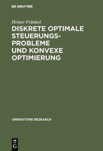 Produktbild: Diskrete optimale Steuerungsprobleme und konvexe Optimierung