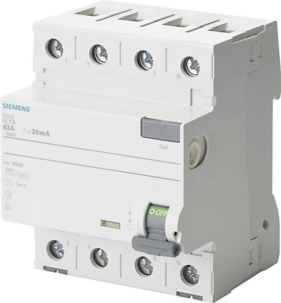 Siemens 5SV33426KL FI-Schutzschalter A 4polig 25A 0.03A 400V