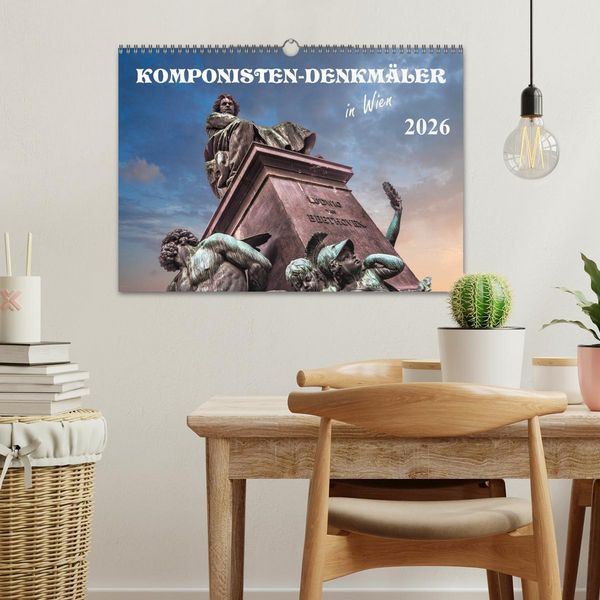 Produktbild: Komponisten-Denkm&auml;ler in Wien (Wandkalender 2026 DIN A3 quer), CALVENDO Monatskalender