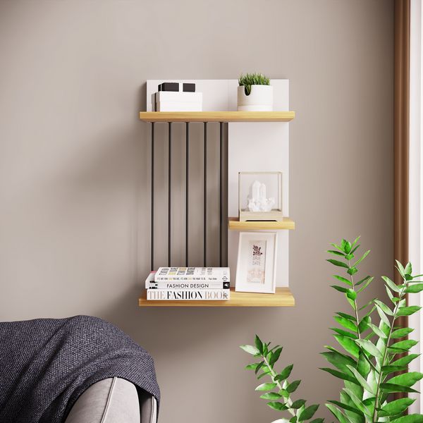 Produktbild: Holz Wandregal H&auml;ngeregal Regal Dolira M