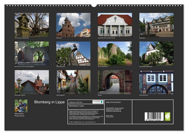 Produktbild: Blomberg in Lippe (hochwertiger Premium Wandkalender 2026 DIN A2 quer), Kunstdruck in Hochglanz