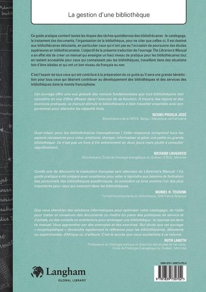 Produktbild: La gestion d'une biblioth&egrave;que
