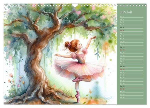 Produktbild: Zauberhafte Ballerina (Wandkalender 2027 DIN A3 quer), CALVENDO Monatskalender
