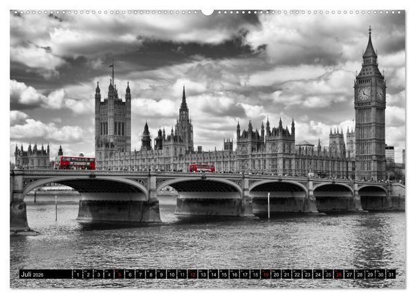 Produktbild: LONDON Stadtansichten (Wandkalender 2026 DIN A2 quer), CALVENDO Monatskalender