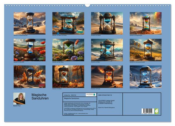 Produktbild: Magische Sanduhren (Wandkalender 2026 DIN A2 quer), CALVENDO Monatskalender