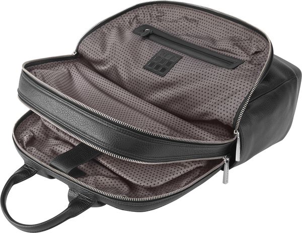 Produktbild: Moleskine klassischer Pro Lederrucksack Schwarz
