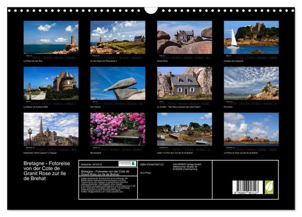 Produktbild: Bretagne - Fotoreise von der Cote de Granit Rose zur Ile de Brehat (Wandkalender 2026 DIN A3 quer), CALVENDO Monatskalender