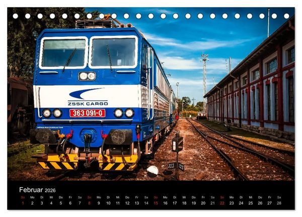 Produktbild: Lokomotiven 2026 (Tischkalender 2026 DIN A5 quer), CALVENDO Monatskalender