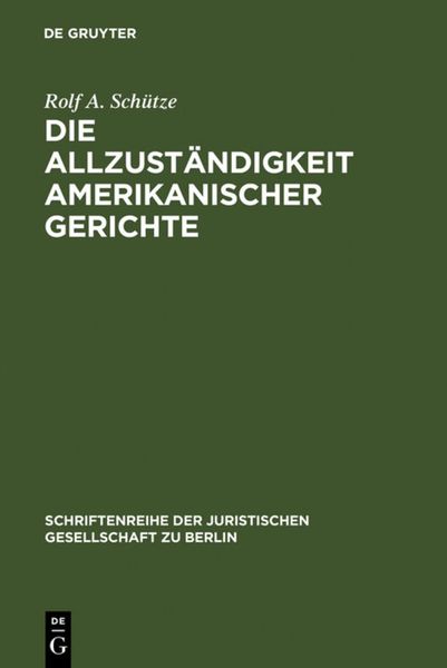 Produktbild: Die Allzust&auml;ndigkeit amerikanischer Gerichte