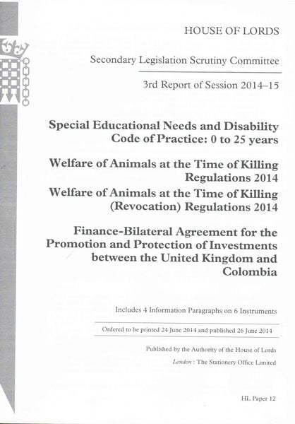 Produktbild: 3rd Report Of Session 2014-15