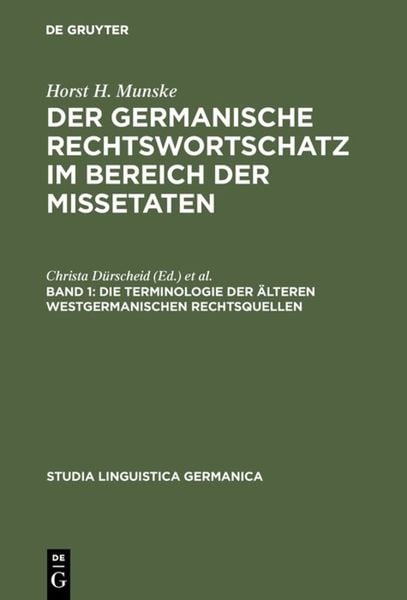 Produktbild: Die Terminologie der &auml;lteren westgermanischen Rechtsquellen
