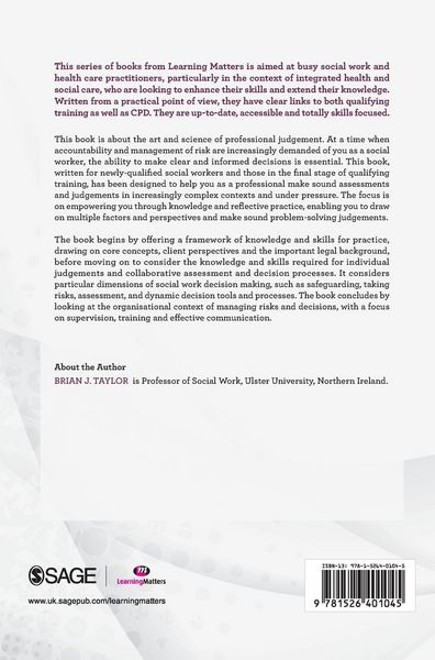 Produktbild: Decision Making, Assessment and Risk in Social Work