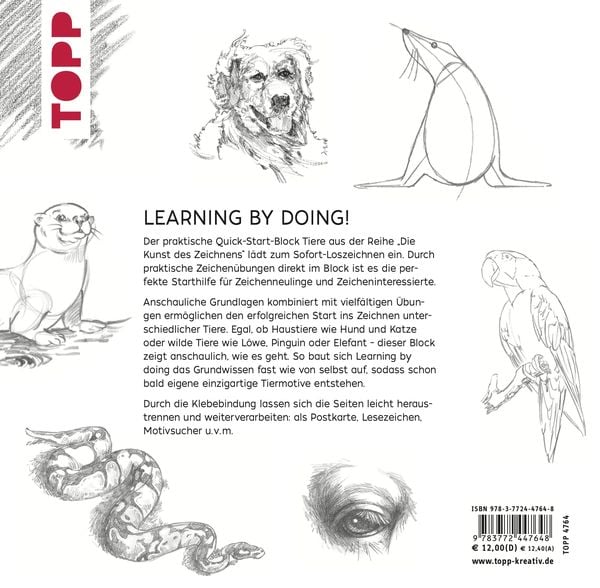 Produktbild: Die Kunst des Zeichnens Tiere. Der Quick-Start-Block