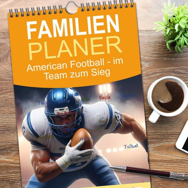 Produktbild: Familienplaner 2026 - American Football - im Team zum Sieg mit 5 Spalten (Wandkalender, 21 x 45 cm) CALVENDO