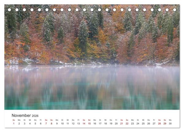Produktbild: Bezaubernde Bergseen (Tischkalender 2026 DIN A5 quer), CALVENDO Monatskalender
