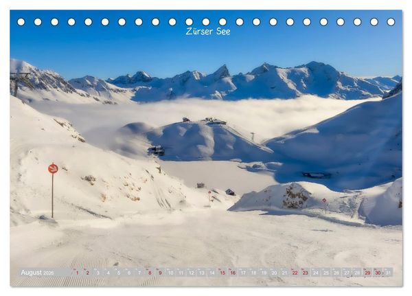 Produktbild: Winterdreams - Lech, Leutasch, Gurgl, Ischgl, S&ouml;lden (Tischkalender 2026 DIN A5 quer), CALVENDO Monatskalender