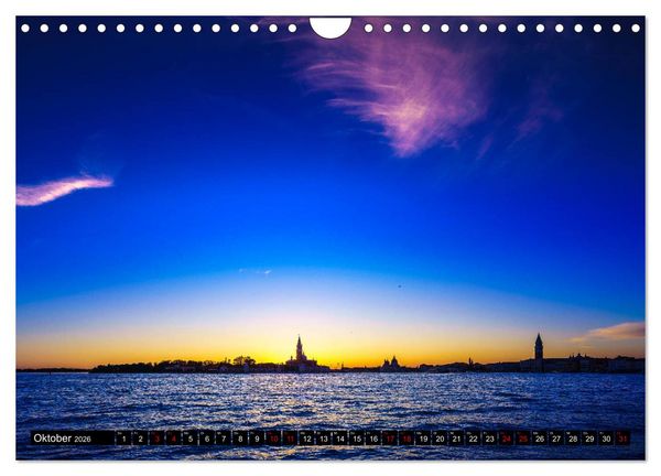 Produktbild: Venedig - Pal&auml;ste, Br&uuml;cken und Kan&auml;le (Wandkalender 2026 DIN A4 quer), CALVENDO Monatskalender