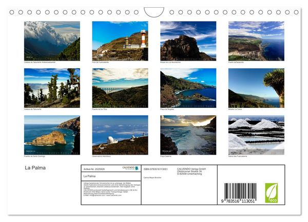 Produktbild: La Palma (Wandkalender 2026 DIN A4 quer), CALVENDO Monatskalender