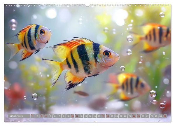 Produktbild: Tiefenentspanntes Aquarium (Wandkalender 2026 DIN A2 quer), CALVENDO Monatskalender