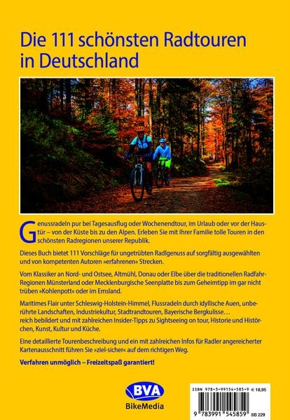 Produktbild: BVA Die 111 sch&ouml;nsten Radtouren in Deutschland