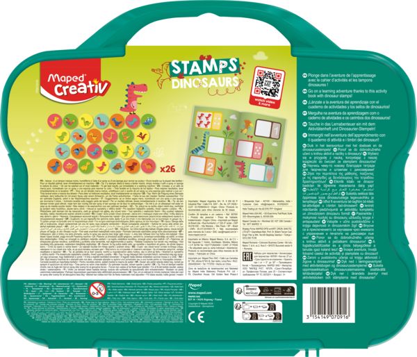 Produktbild: Maped Dino-Stempel 26 St&uuml;ck im Kunststoffkoffer