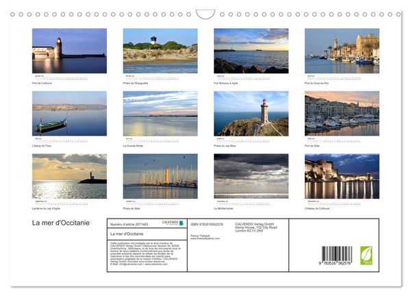 Produktbild: La mer d'Occitanie (Calendrier mural 2026 DIN A3 vertical), CALVENDO calendrier mensuel