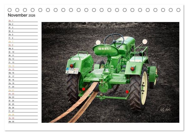 Produktbild: Trecker - Oldtimer / Geburtstagskalender (Tischkalender 2026 DIN A5 quer), CALVENDO Monatskalender