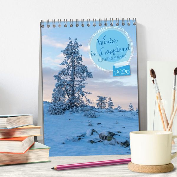Produktbild: Winter in Lappland - Bezaubernde Sch&ouml;nheit (Tischkalender 2026 DIN A5 hoch), CALVENDO Monatskalender