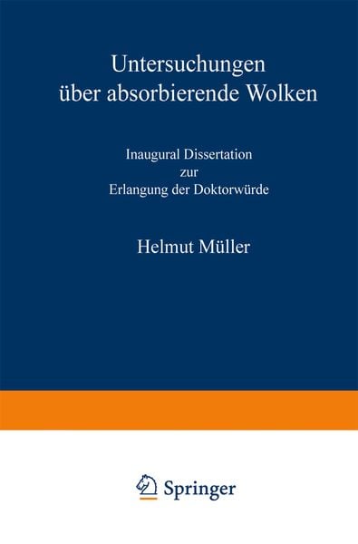 Produktbild: Untersuchungen &uuml;ber absorbierende Wolken