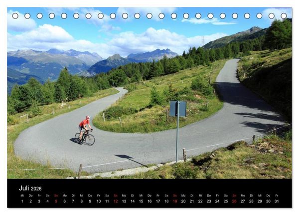 Produktbild: Alpenp&auml;sse auf dem Rennrad "Himmlische Serpentinen" (Tischkalender 2026 DIN A5 quer), CALVENDO Monatskalender