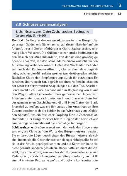 Produktbild: Der Besuch der alten Dame - Textanalyse und Interpretation