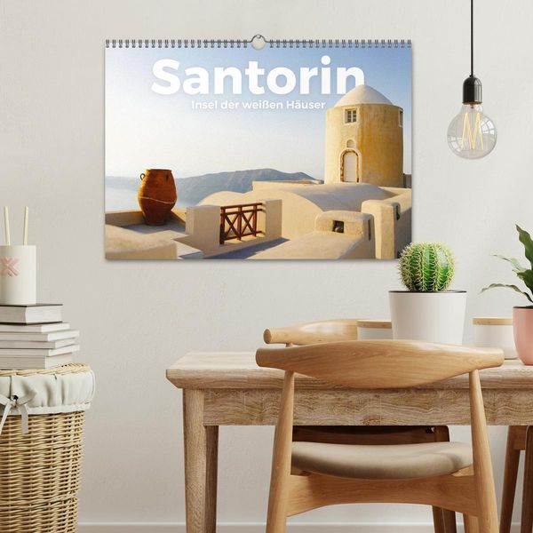 Produktbild: Santorin - Insel der wei&szlig;en H&auml;user (Wandkalender 2026 DIN A3 quer), CALVENDO Monatskalender
