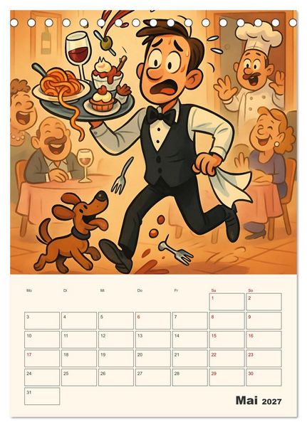 Produktbild: Berufe mal anders &ndash; Ein Jahr voller Job-Klischees (Tischkalender 2027 DIN A5 hoch), CALVENDO Monatskalender