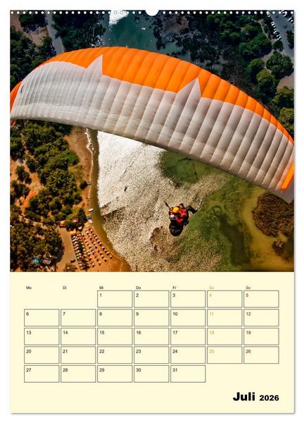 Produktbild: Paragliding - extrem aufregend (Wandkalender 2026 DIN A2 hoch), CALVENDO Monatskalender