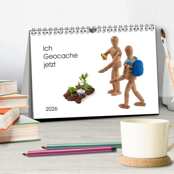 Produktbild: Ich Geocache jetzt (Tischkalender 2026 DIN A5 quer), CALVENDO Monatskalender