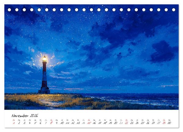 Produktbild: Sylt - Acrylmalerei von der Nordsee-Insel (Tischkalender 2026 DIN A5 quer), CALVENDO Monatskalender