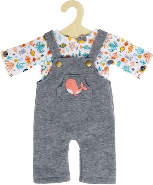 Puppen-Latzhose mit T-Shirt 