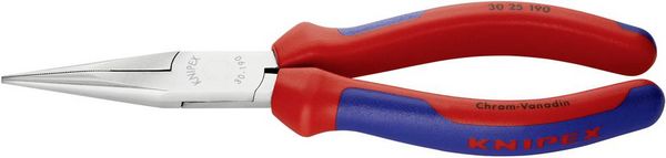 Produktbild: Knipex 30 25 190 Werkstatt Flachrundzange Gerade Chrom-Vanadium Elektrostahl 190mm