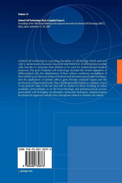 Produktbild: Animal Cell Technology: Basic & Applied Aspects