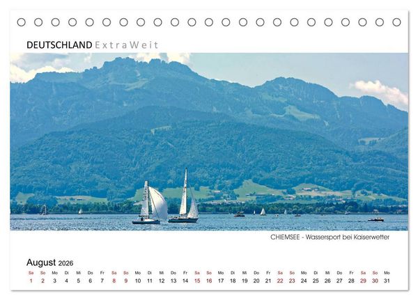 Produktbild: Wei&szlig;blaue Impressionen vom Chiemsee (Tischkalender 2026 DIN A5 quer), CALVENDO Monatskalender