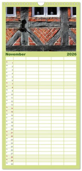 Produktbild: Familienplaner 2026 - Ribe, D&auml;nemarks alte Stadt mit Mittelaltercharme und Wikinger-Vergangenheit mit 5 Spalten (Wandkalender, 21 x 45 cm) CALVENDO
