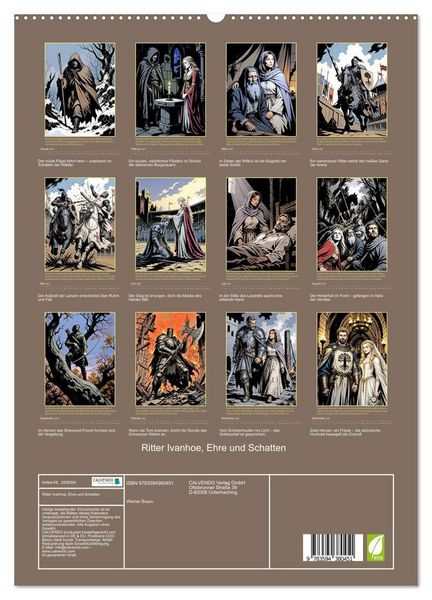 Produktbild: Ritter Ivanhoe, Ehre und Schatten (hochwertiger Premium Wandkalender 2027 DIN A2 hoch), Kunstdruck in Hochglanz