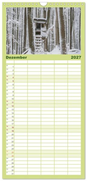 Produktbild: Familienplaner 2027 - Emotionale Momente: Wild und Jagd. mit 5 Spalten (Wandkalender, 21 x 45 cm) CALVENDO