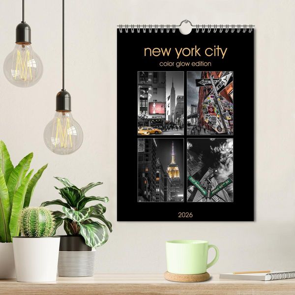 Produktbild: New York City - Color Glow Edition (Wandkalender 2026 DIN A4 hoch), CALVENDO Monatskalender