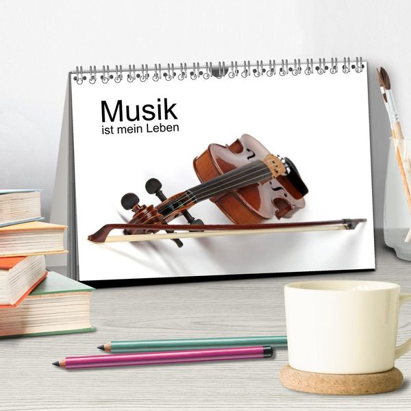 Produktbild: Musik ist mein Leben (Tischkalender 2026 DIN A5 quer), CALVENDO Monatskalender
