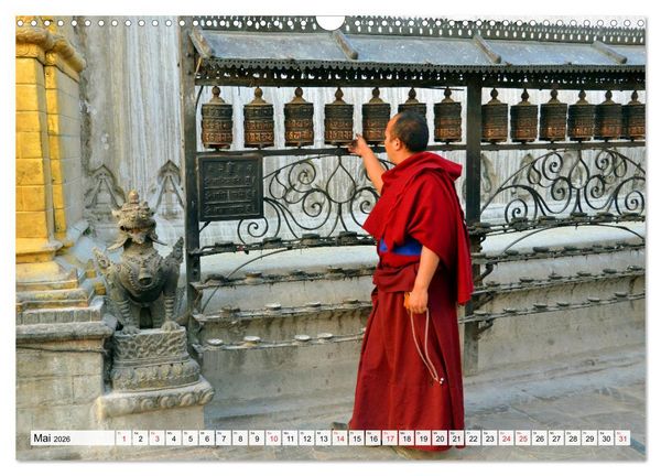 Produktbild: BUDDHISMUS in NEPAL (Wandkalender 2026 DIN A3 quer), CALVENDO Monatskalender